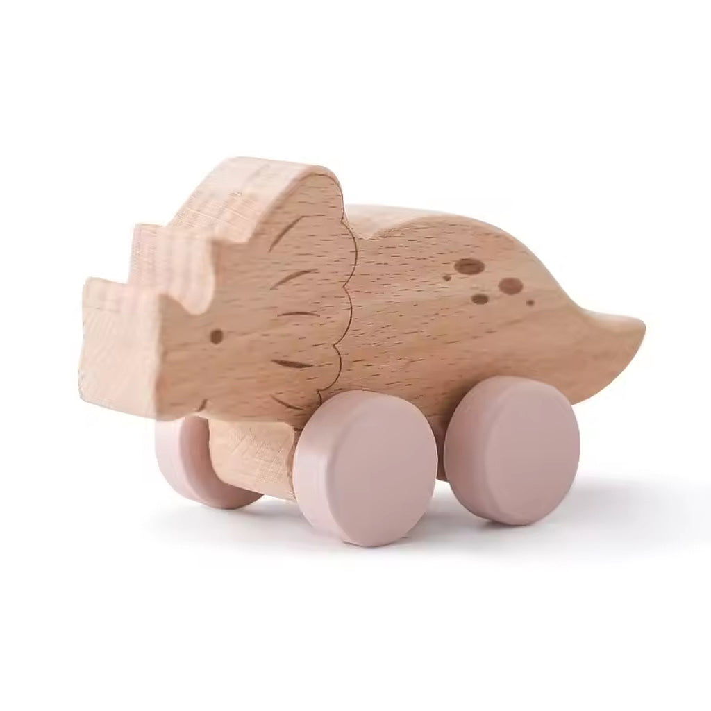Montessori Wooden Dinosaur Car Toy