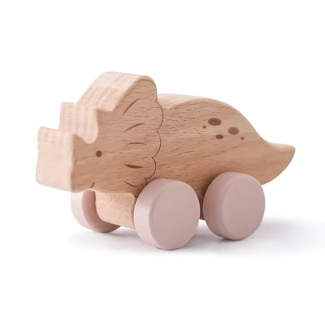 Montessori Wooden Dinosaur Car Toy