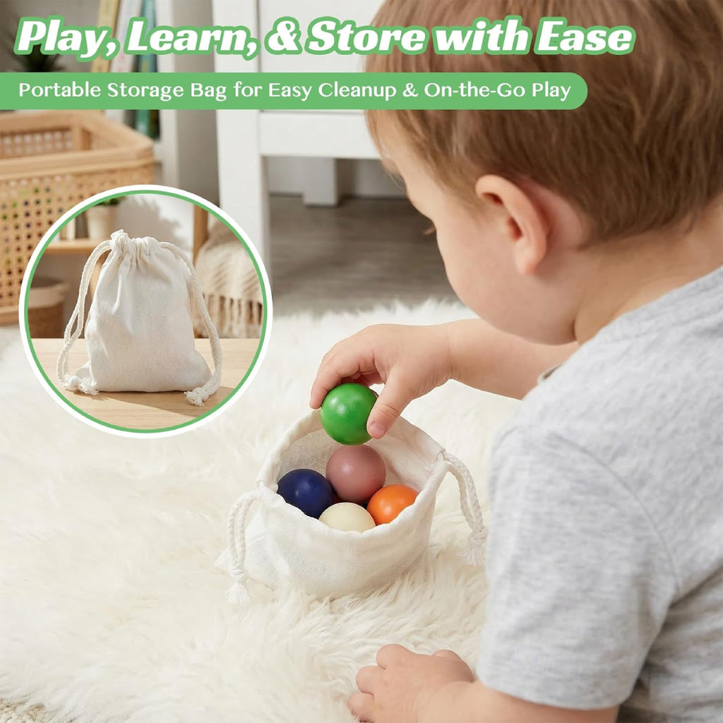 Montessori Rainbow Ball Sorting Game