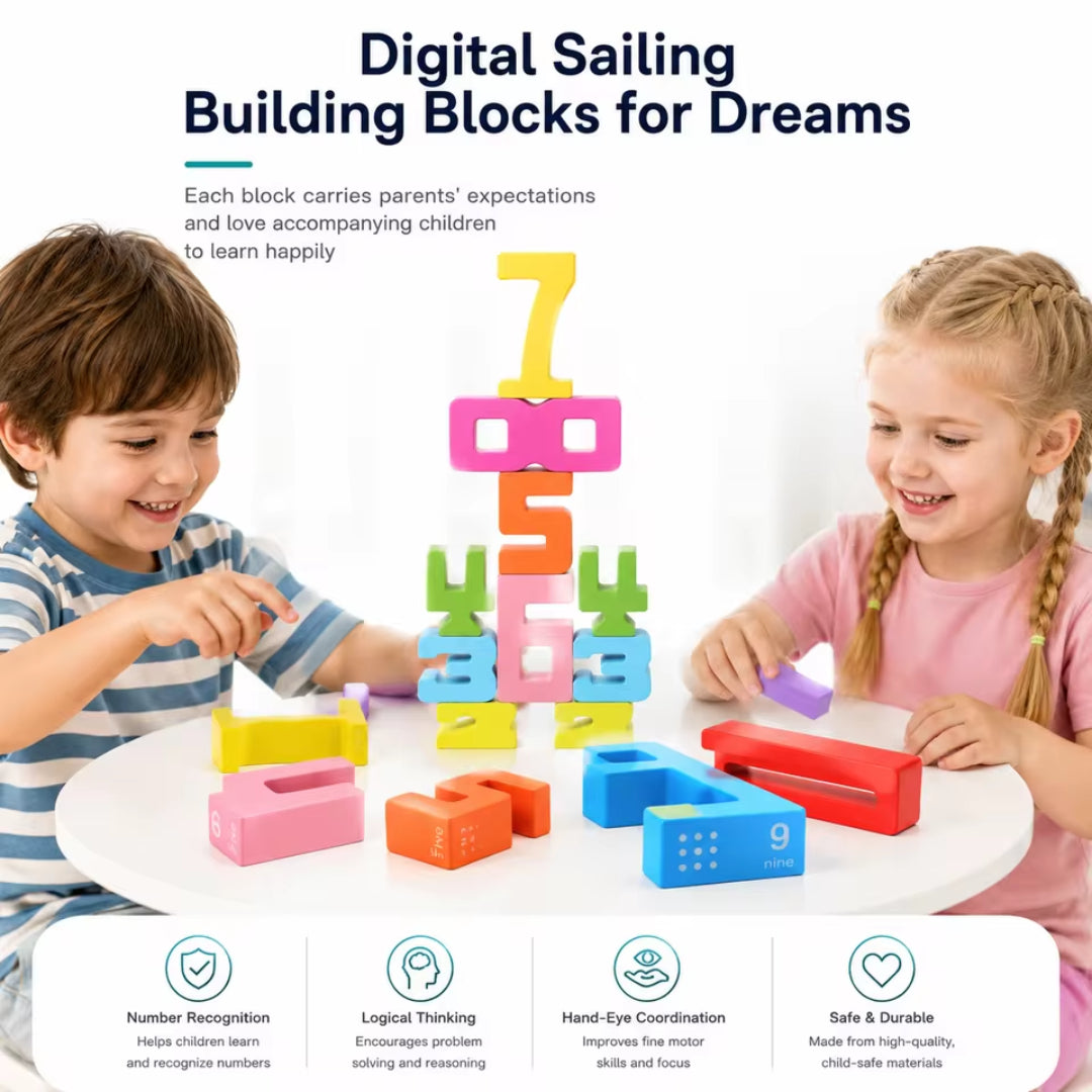 Montessori Wooden Number Blocks