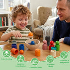 Montessori Rainbow Ball Sorting Game