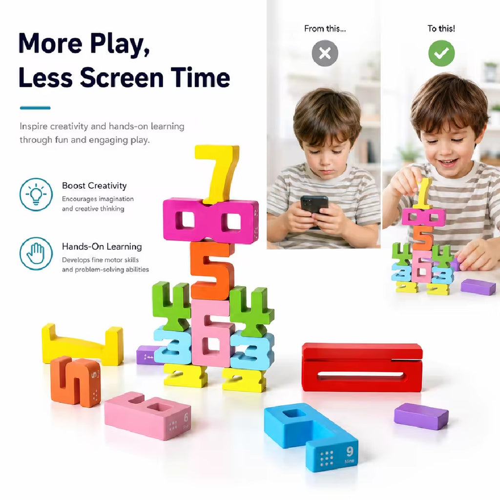 Montessori Wooden Number Blocks
