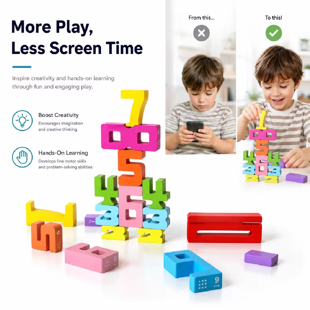 Montessori Wooden Number Blocks