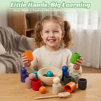 Montessori Rainbow Ball Sorting Game