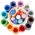 Montessori Rainbow Ball Sorting Game
