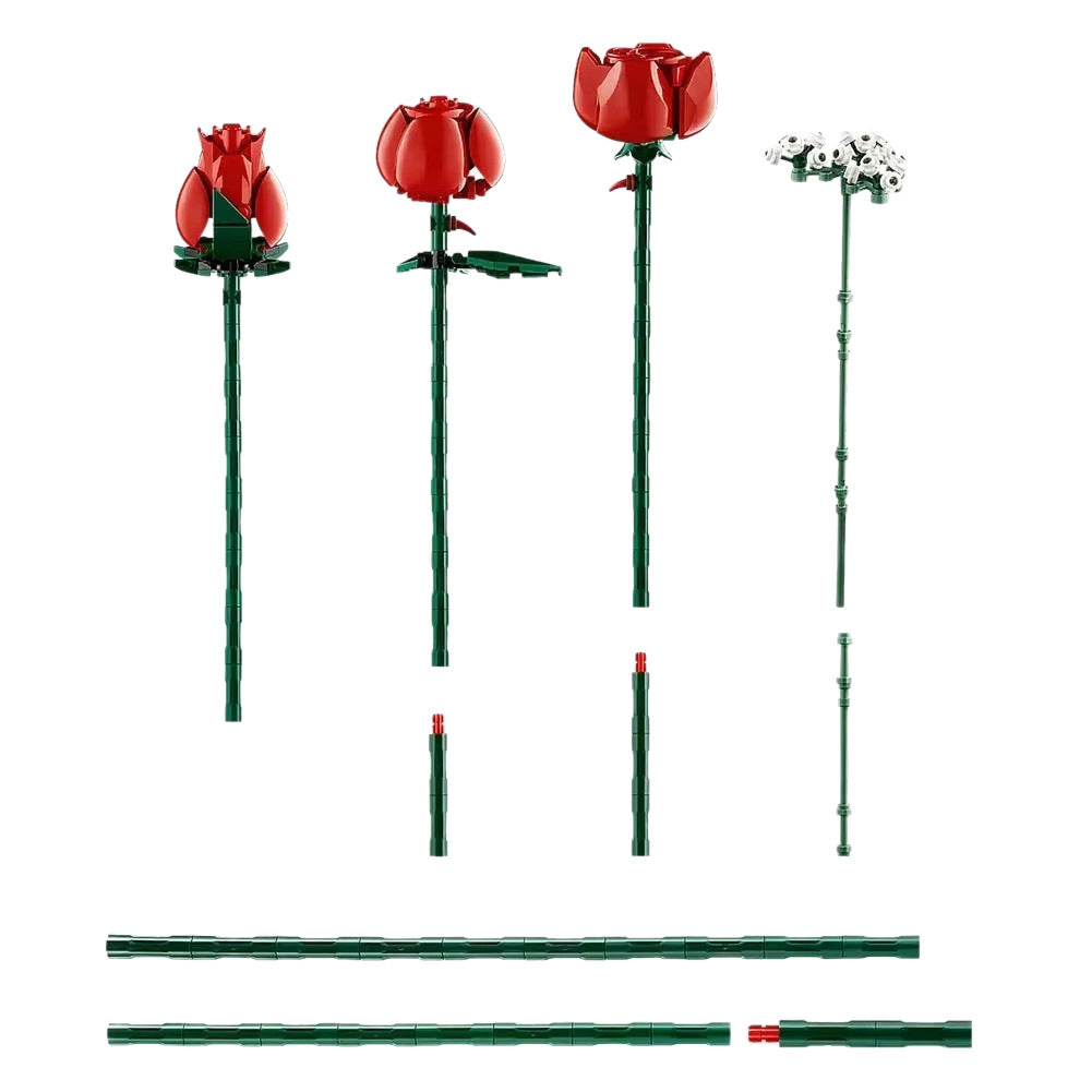 Building Blocks Valentine's Day Gift for Women/Men,for Home Decor Gifts for Anniversary 968PC Romantic Rose Flower Bouquet