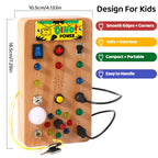Montessori Busy Board with LED Switches
