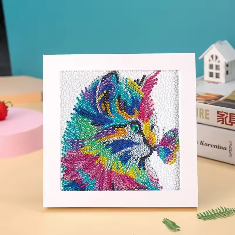 Kids 5D Diamond Painting Kit, DIY Mosaic Arts & Crafts Set for Children Ages 5+