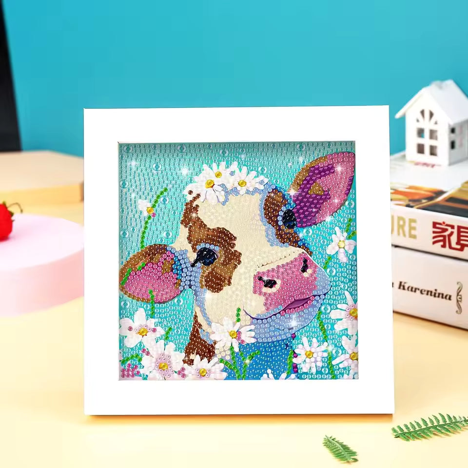 Kids 5D Diamond Painting Kit, DIY Mosaic Arts & Crafts Set for Children Ages 5+