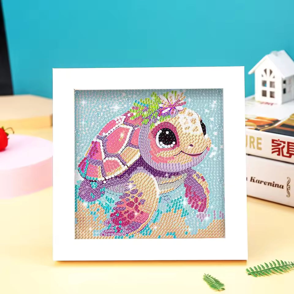 Kids 5D Diamond Painting Kit, DIY Mosaic Arts & Crafts Set for Children Ages 5+