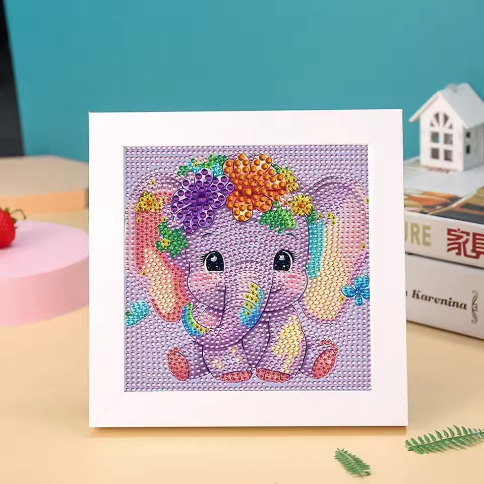 Kids 5D Diamond Painting Kit, DIY Mosaic Arts & Crafts Set for Children Ages 5+