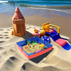 Foldable Sensory Sand Tray for Toddlers – Portable Cloth Sandbox Bin for Indoor Play with Sand & Beads