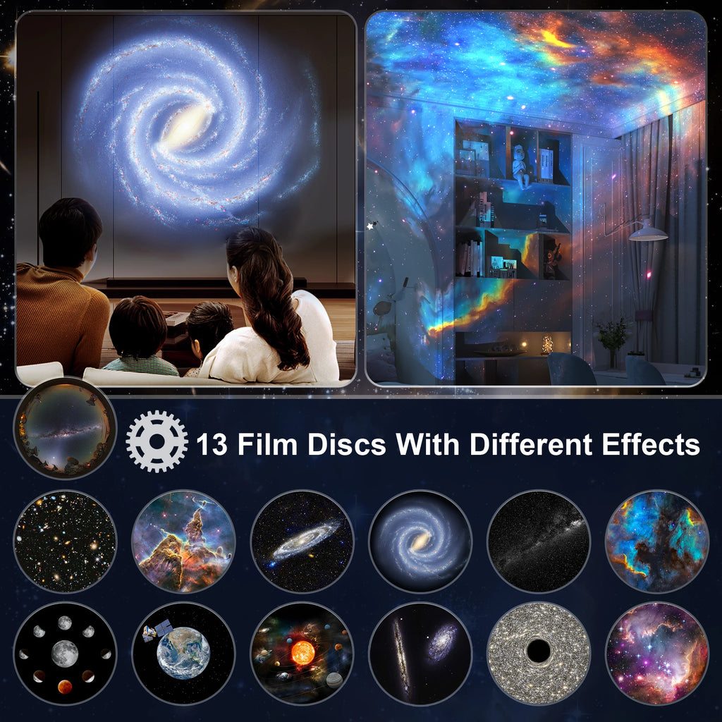 Galaxy Projector star projection on ceiling