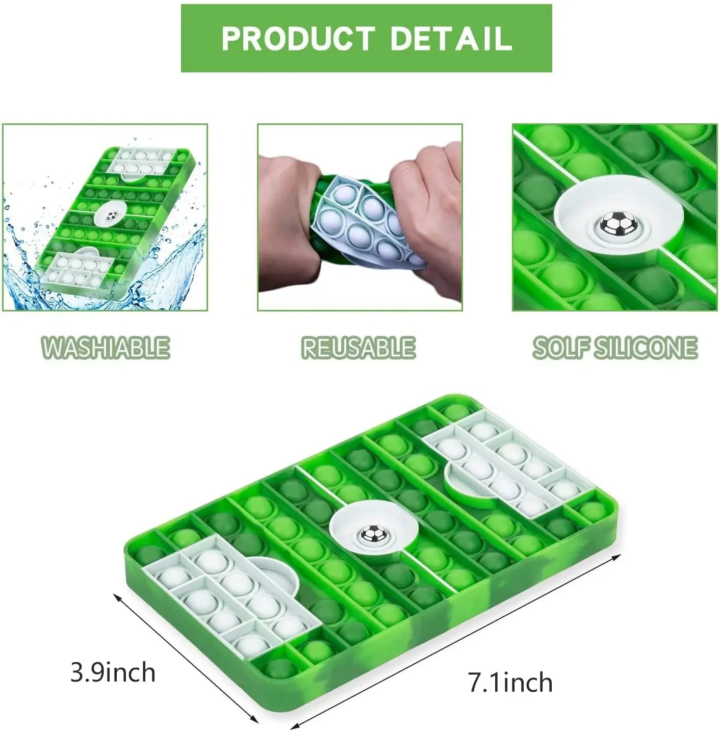 Soccer Field Pop It Fidget Toy