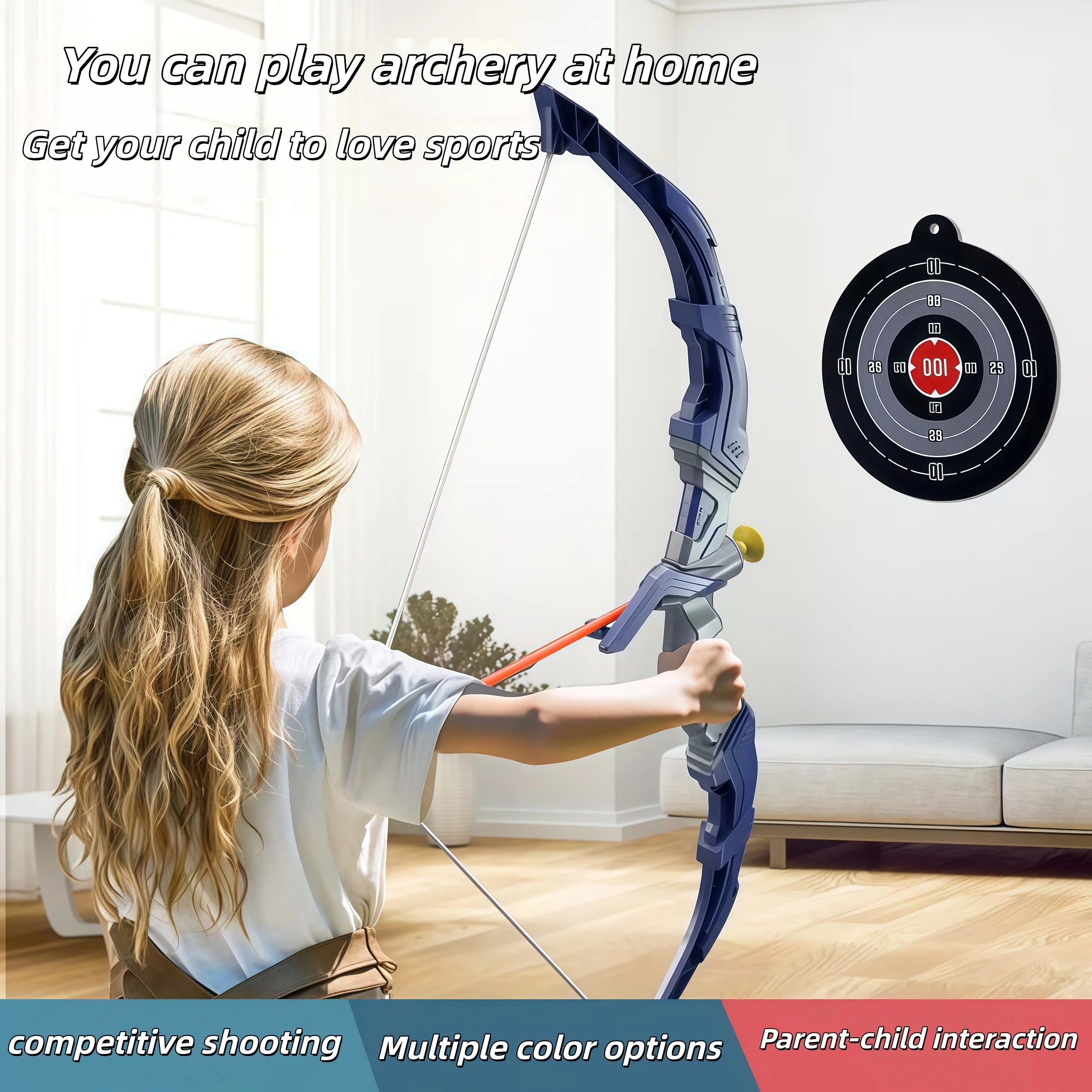 Bow arrow set with target stand