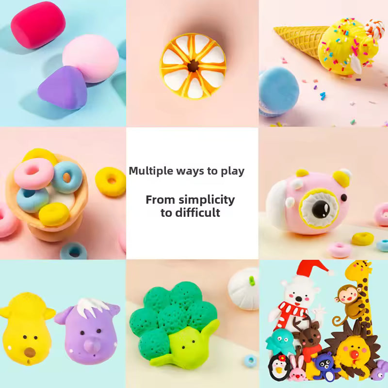 Kids Ultra Light Air-Dry Clay Set Non-Toxic Modeling Clay 12/24/36 Colors