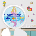 Round Diamond Painting Craft Kit, Unicorn And Mermaid Designs