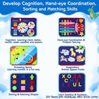 Felt busy board zipper buckle gear activities