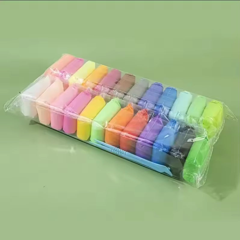 Kids Ultra Light Air-Dry Clay Set Non-Toxic Modeling Clay 12/24/36 Colors
