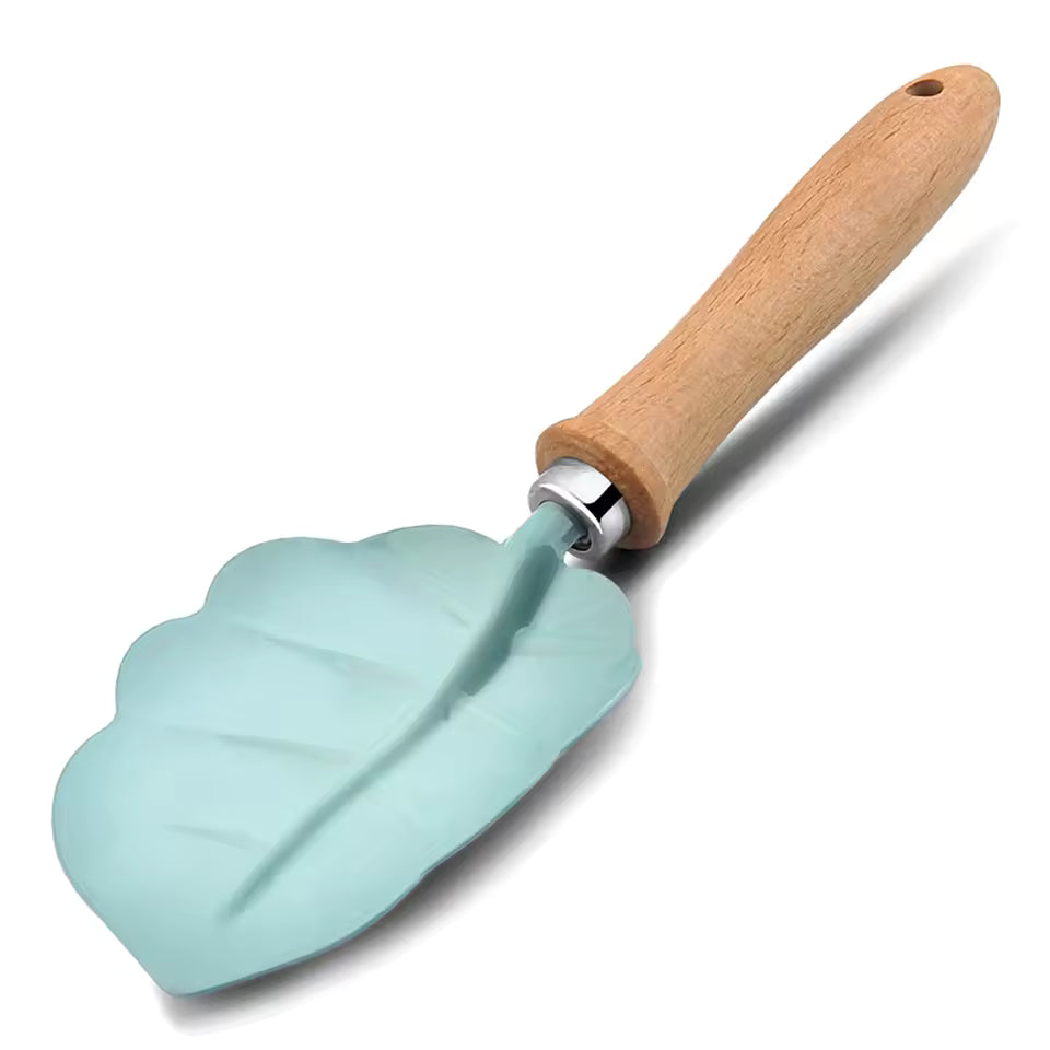 Kids Gardening Tool Set Wooden Handle Leaf Shovel, Rake and Fork Toy