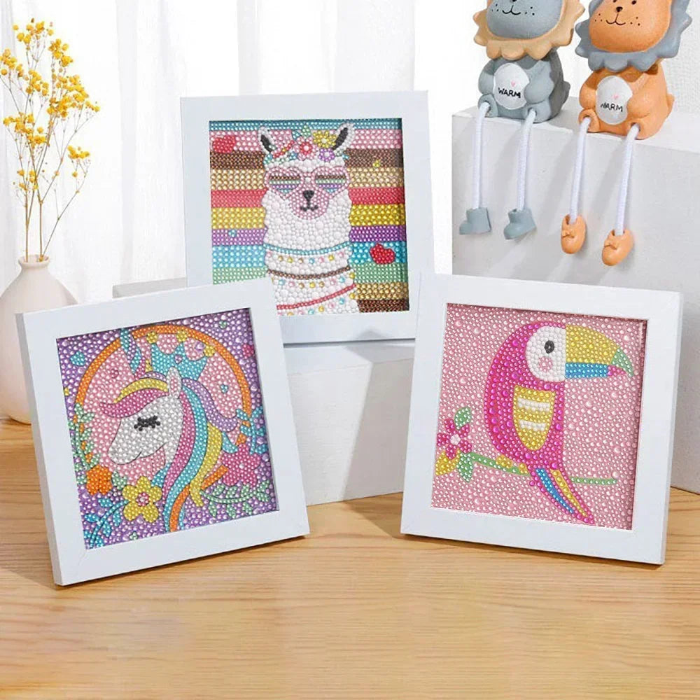 Kids 5D Diamond Painting Kit, DIY Mosaic Arts & Crafts Set for Children Ages 5+