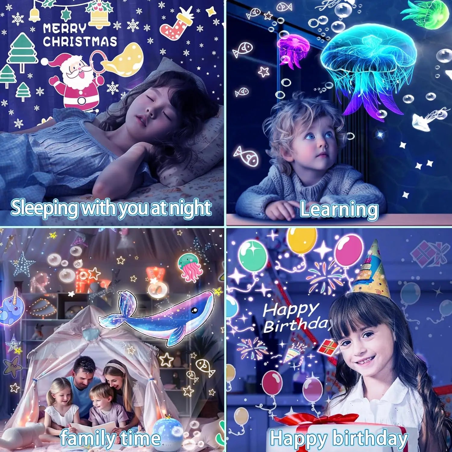 Star Projector 360 rotation kids bedroom
