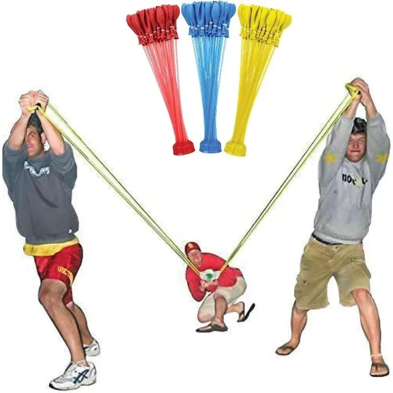 3-Person Water Balloon Slingshot Launcher 5ft for Outdoor Summer Games
