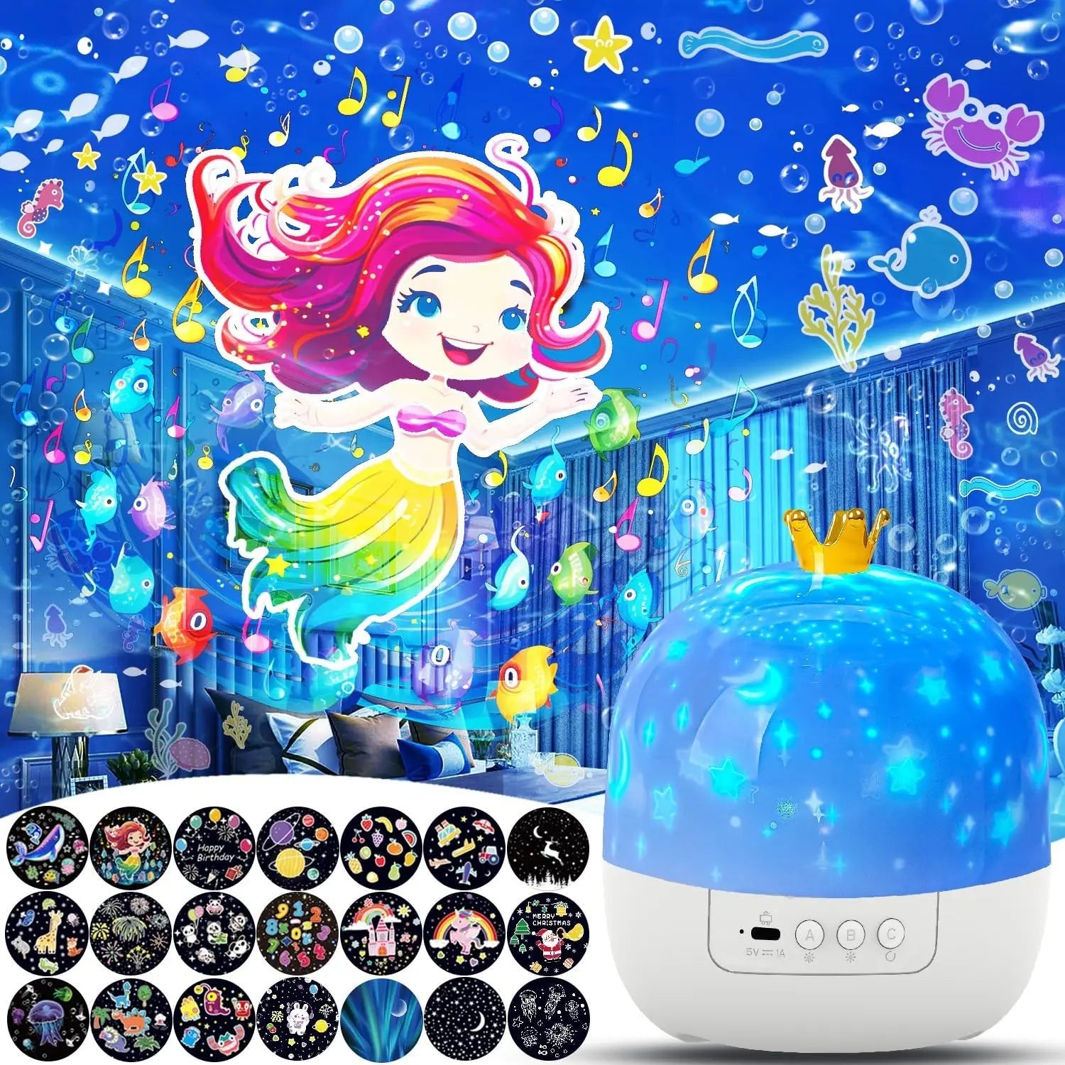 Star Projector Night Light 21 Films for Kids
