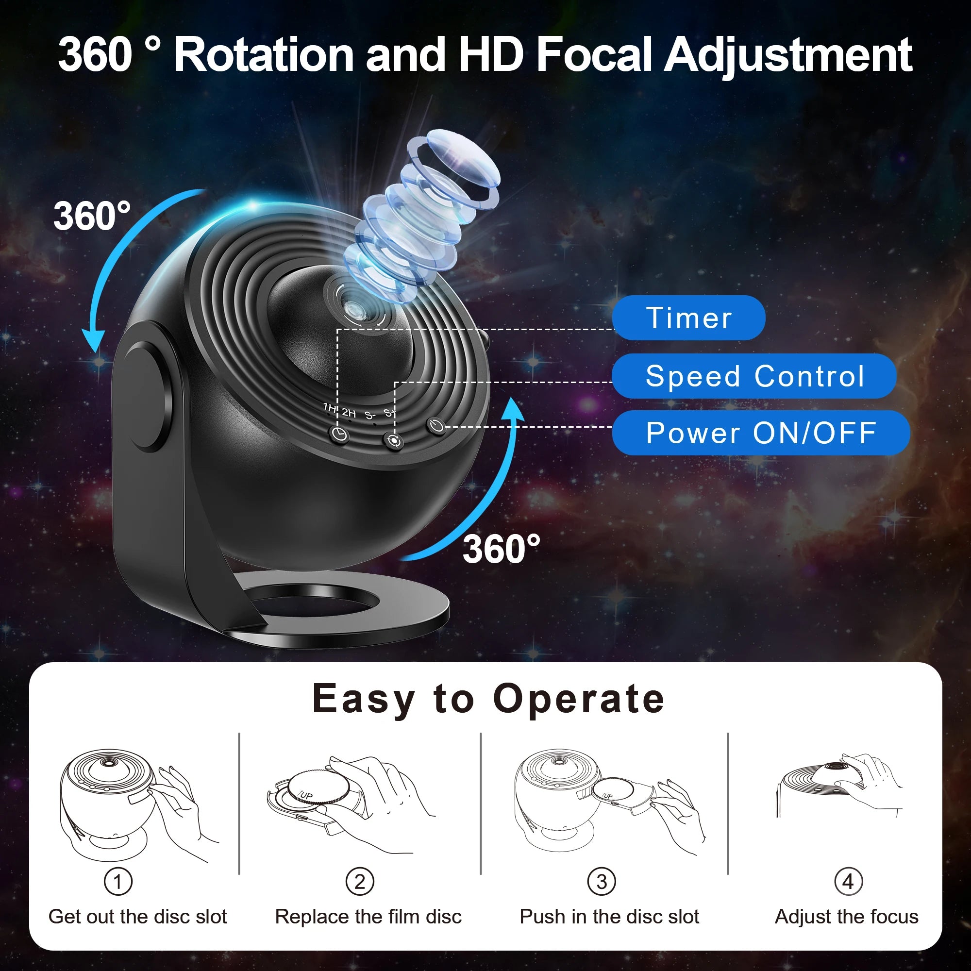 Galaxy Projector USB powered night light