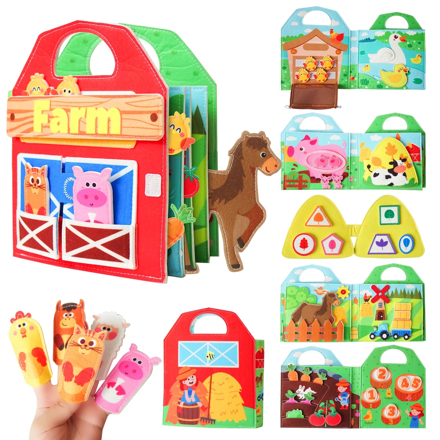 Farm Animals Montessori Busy Book for Toddlers