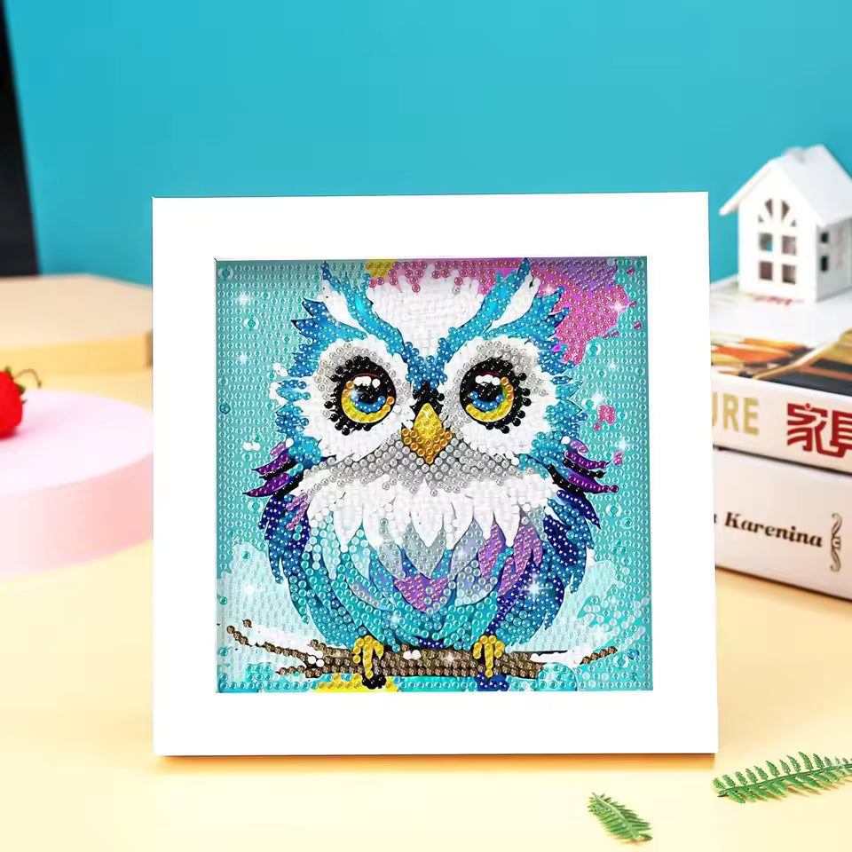 Kids 5D Diamond Painting Kit, DIY Mosaic Arts & Crafts Set for Children Ages 5+