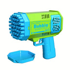40-Hole Automatic Bubble Machine Gun for Kids with LED Lights, Outdoor Toy
