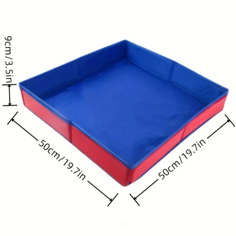 Foldable Sensory Sand Tray for Toddlers – Portable Cloth Sandbox Bin for Indoor Play with Sand & Beads