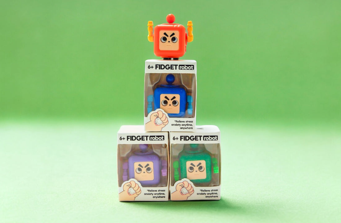 Robot Fidget Cube Toy – Stress Relief Sensory Cube for Focus, Anxiety Reduction & Endless Tactile Fun