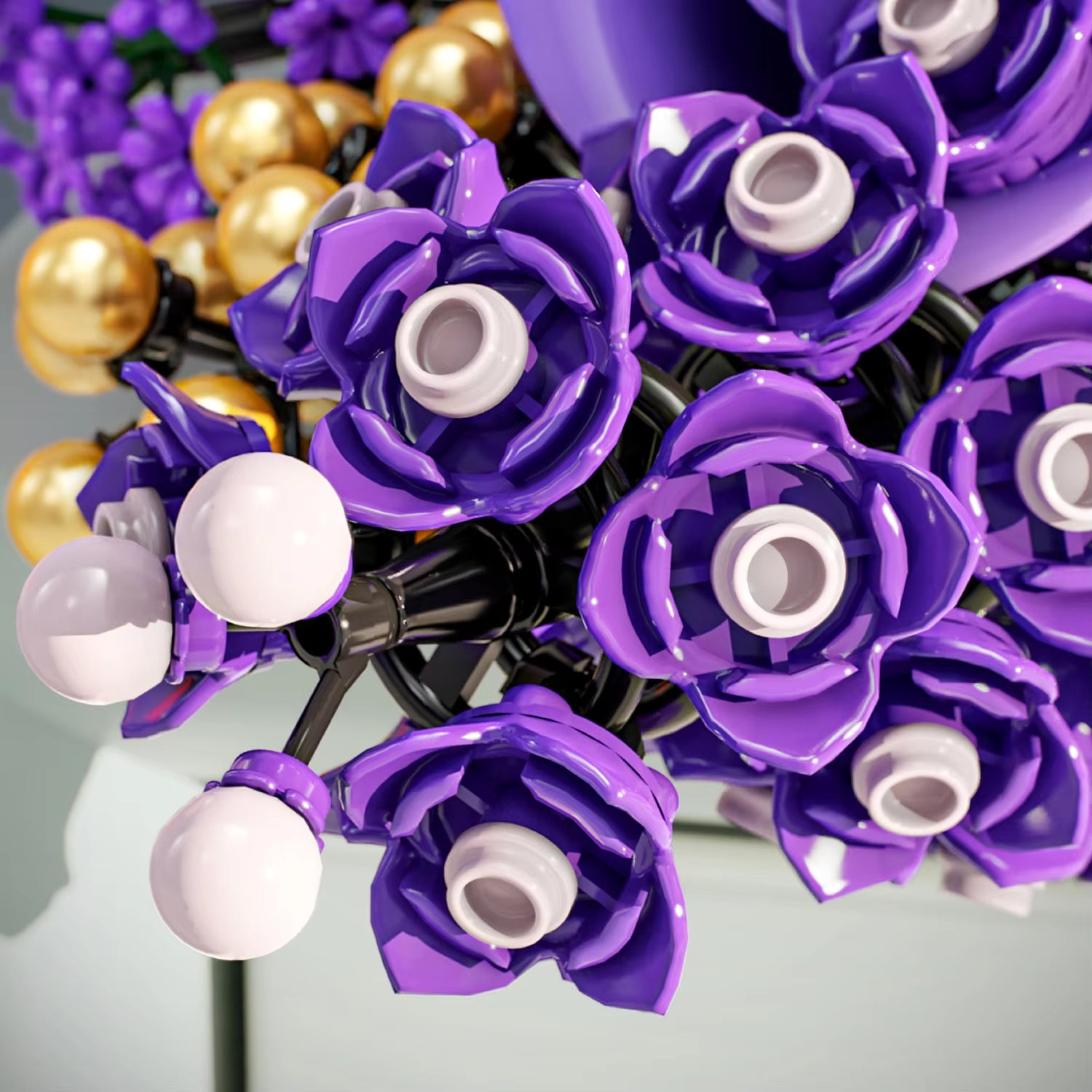 12 Styles Pretty Flower Building Blocks Rose Valentine's Lavender Lily Of The Valley Tulip Bricks DIY Home Ornaments