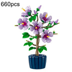 Hibiscus Bonsai Flower Building Block Set, 660 Pieces