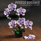 Orchid Flower Building Block Set, 619 Pieces