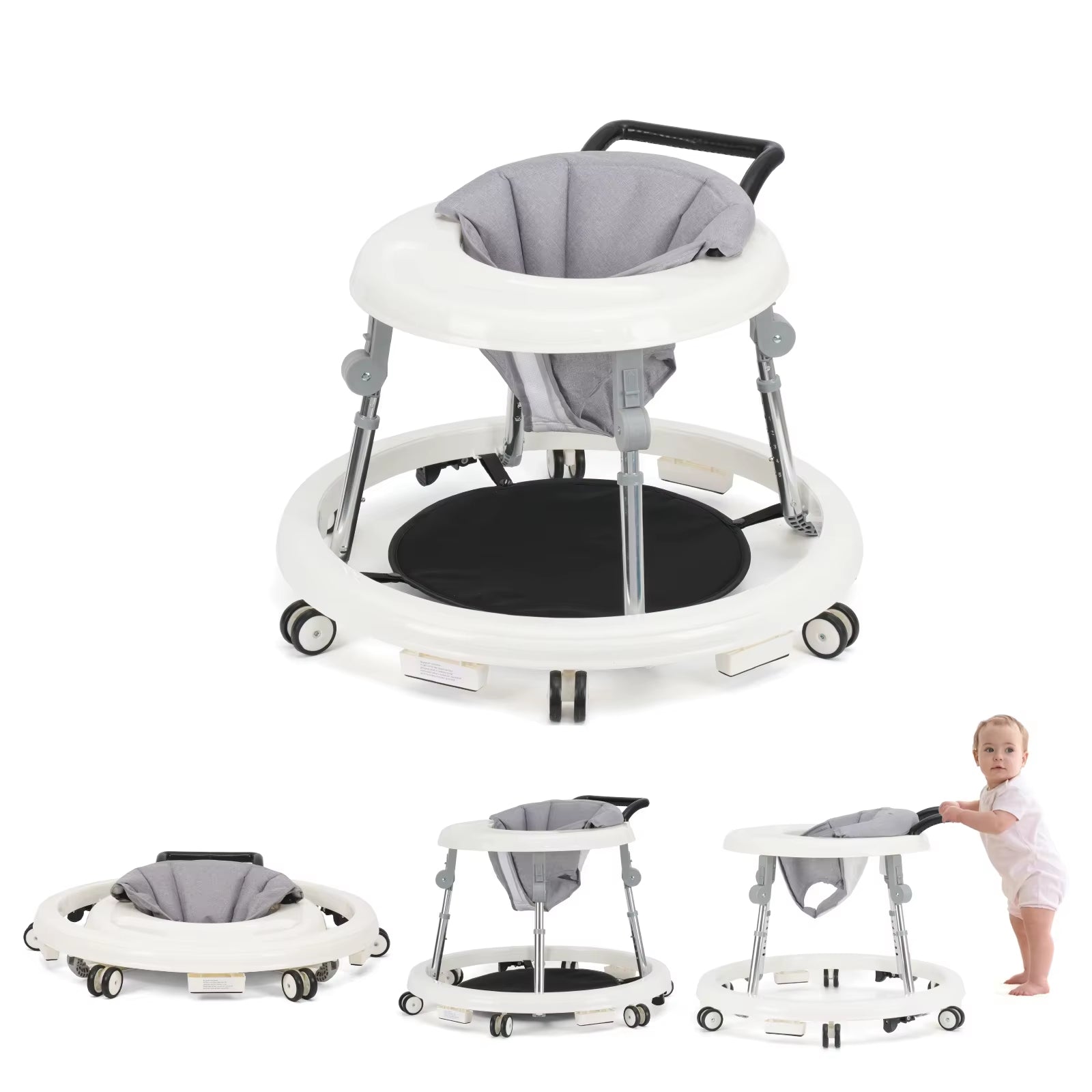 Foldable Anti-Rollover Baby Walker