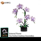 Orchid Flower Building Block Set, 619 Pieces
