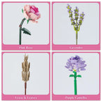 Eternal Rose Bouquet Building Block Set, 393 Pieces