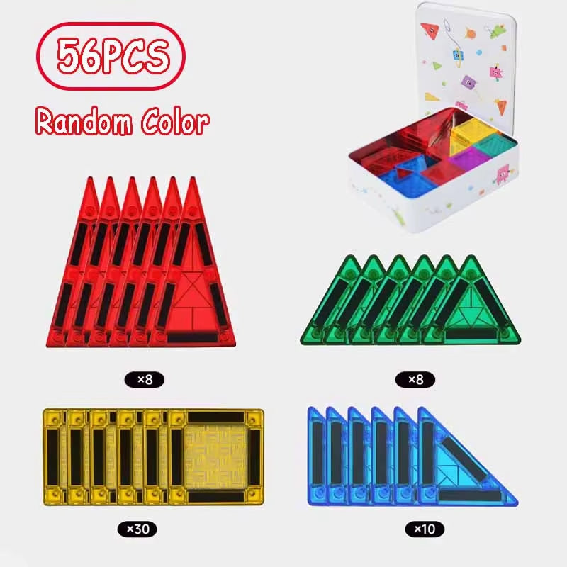 Mini Magnetic Tile Building Set, 40 Pieces, Portable