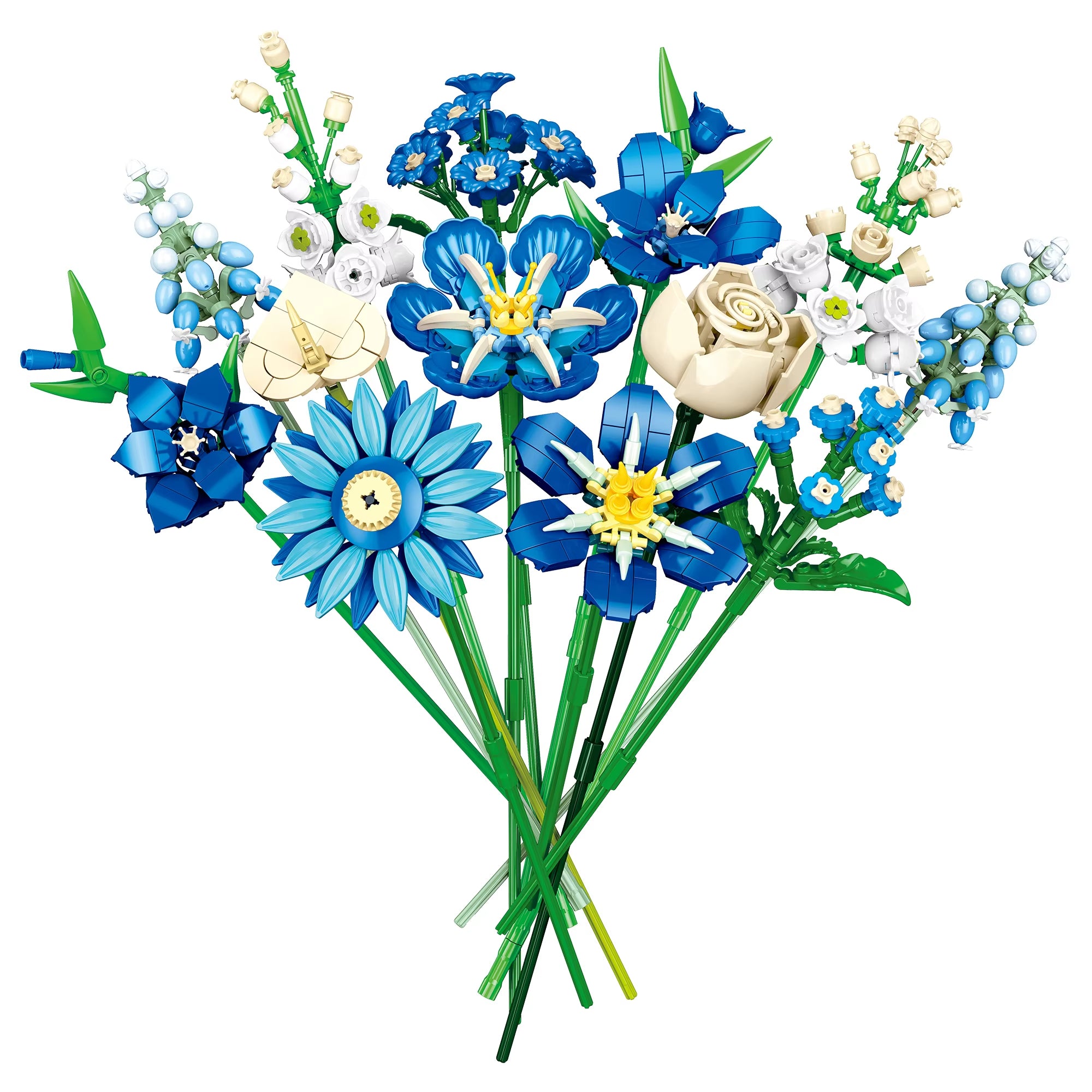 Midnight Blue Tulip Flower Set 766 PCS, DIY Building Model for Room Decor, Perfect Back-to-School & Birthday Gift