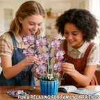 Orchid Potted Plant Building Block Set For Home Decor
