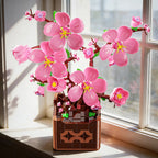 Peach Blossom Potted Plant Building Block Set