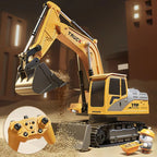 RC Excavator and Dump Truck Toy Set – Lights & Sounds