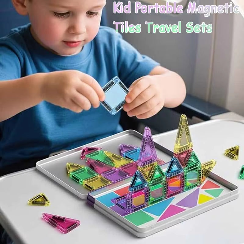 Mini Magnetic Tiles 40PCS Montessori Building Set