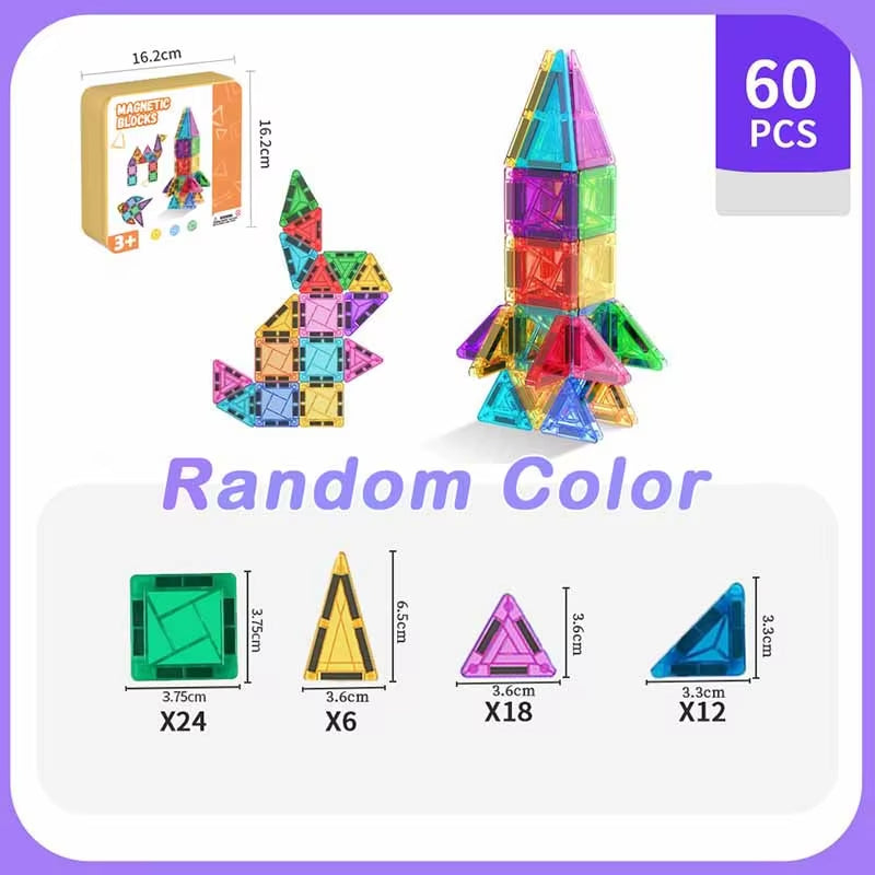 Mini Magnetic Tiles 40PCS Montessori Building Set