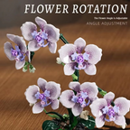 Orchid Flower Building Block Set, 619 Pieces