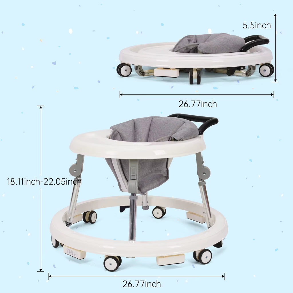 Foldable Anti-Rollover Baby Walker