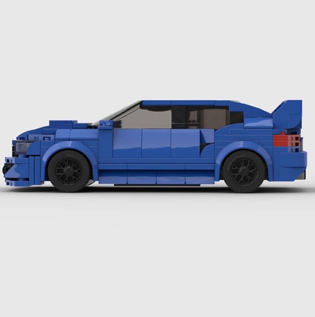 Kids Building Blocks Sports Car Assembly Set - side view